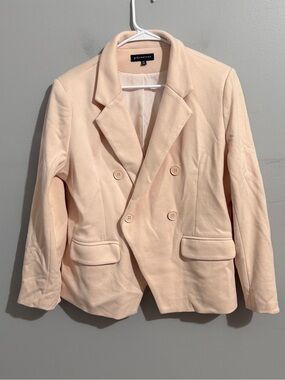 Gibsonlook Blazer Womens XXL Blush Double Breasted Work Career Jacket Classic